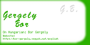 gergely bor business card